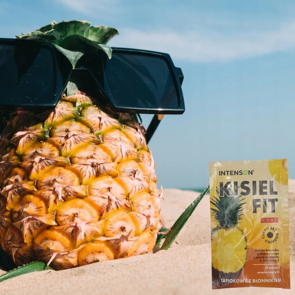 Intenson Light Kisiel Fit z Tapioki o Smaku Ananasowym bez Dodatku Cukru 20g