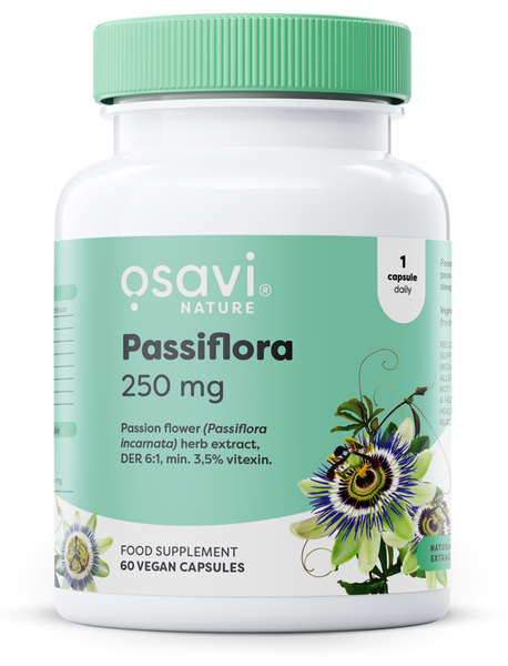 Osavi Passiflora 250mg for Relaxation and Calmness 60 Vegan Caps