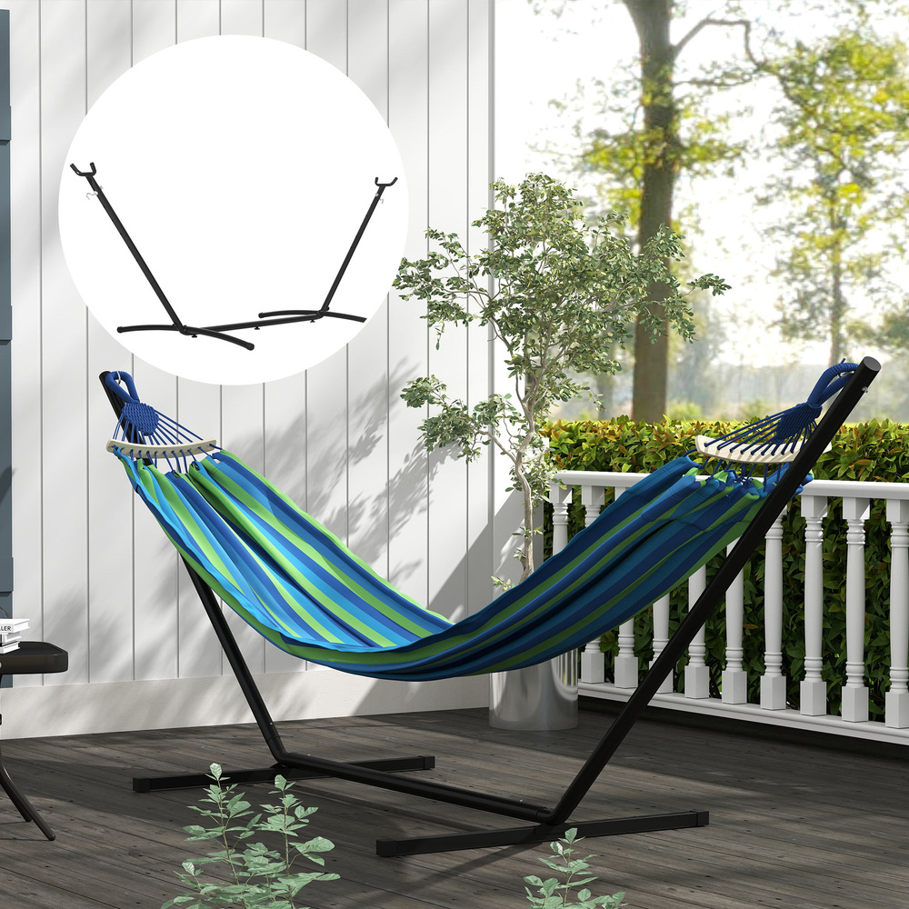Outsunny 2.9m Universal Hammock Stand Metal Frame Garden Camping Picnic Outdoor Patio Replacement – Stand Only