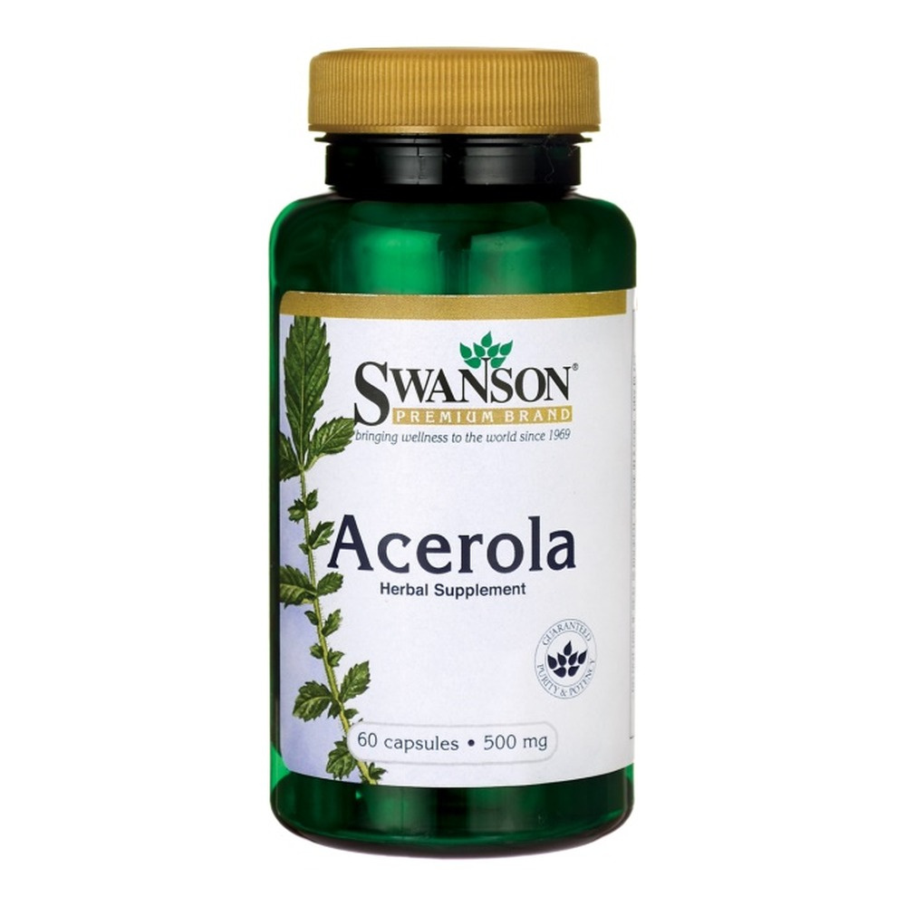 Swanson Acerola 500mg Wspiera Układ Odpornościowy 60 Kapsułek