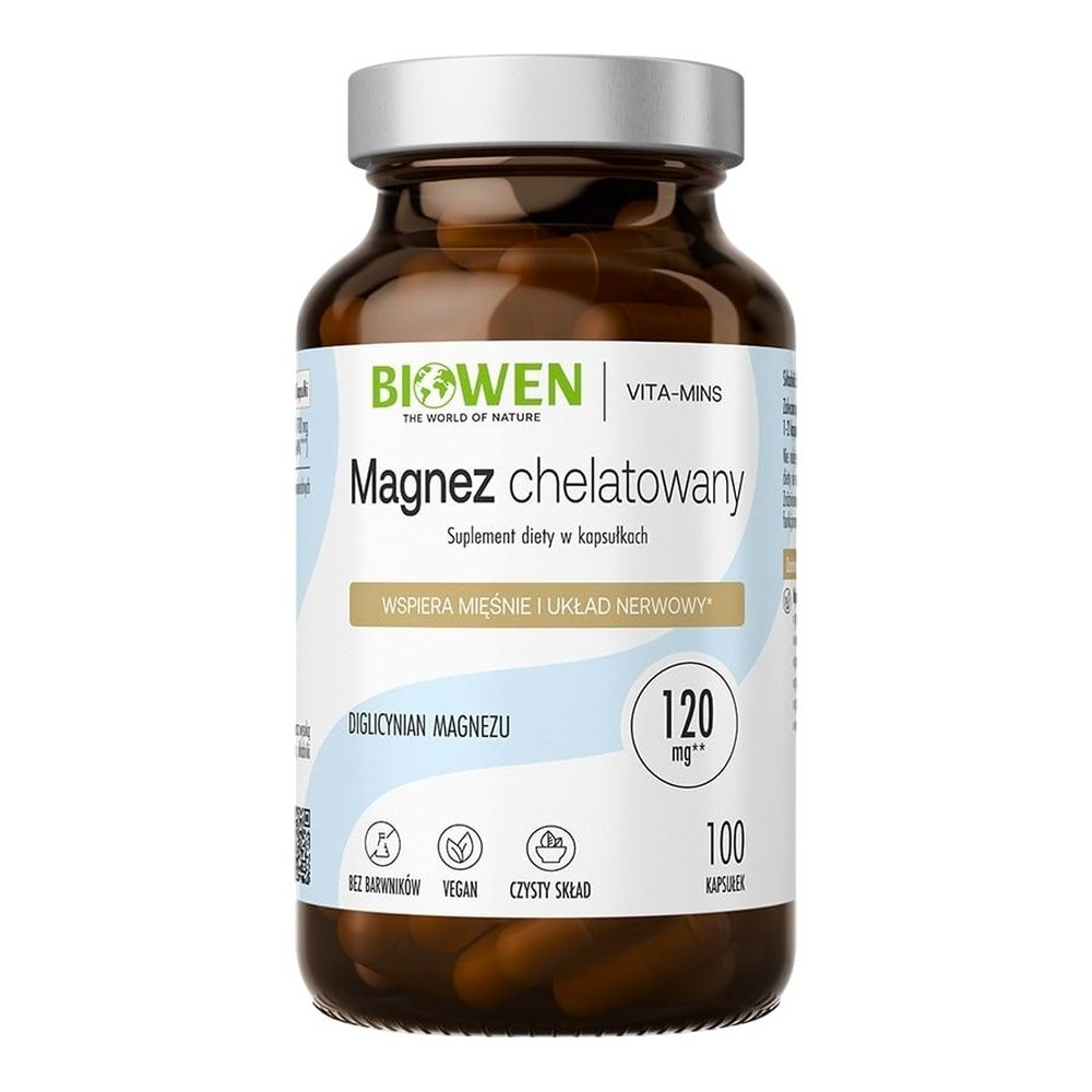 BIOWEN Chelated Magnesium Bisglycinate - 100 capsules