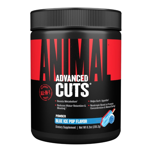 Animal Animal Cuts Thermogenic Fat Burner Powder Blue Ice Pop 235.2g