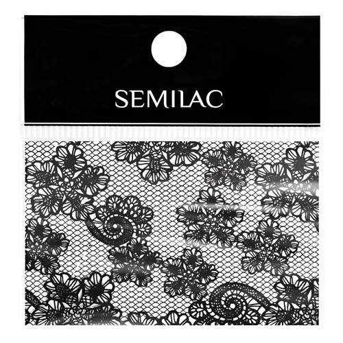 Semilac Nail Transfer Foil Black Lace 24