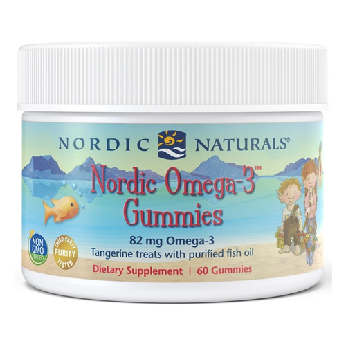 Nordic Naturals Nordic Omega-3 Żelki dla Dzieci o Smaku Mandarynkowym 60 Żelków