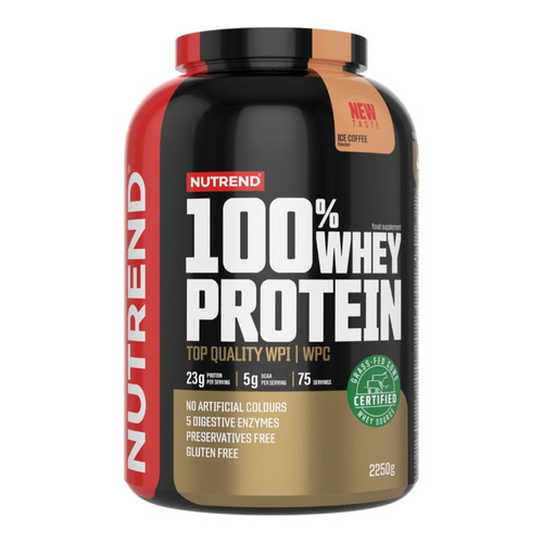 Nutrend 100% Whey Protein o Smaku Kawy Mrożonej na Wzrost Masy Mięśniowej 2250g