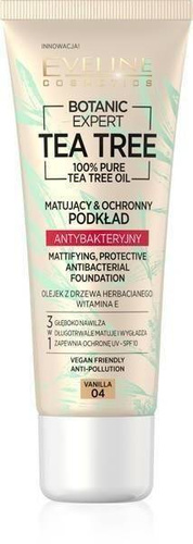 Eveline Botanic Expert Tea Tree Antybakteryjny Podkład Wanilia Nr 04 30ml