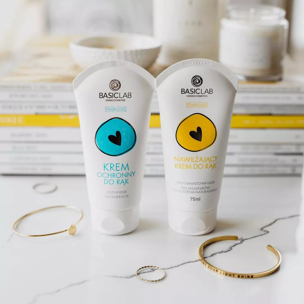BasicLab Famillias Krem Nawilżający do Twarzy Bogata Konsystencja dla Skóry Suchej i Wrażliwej 75ml