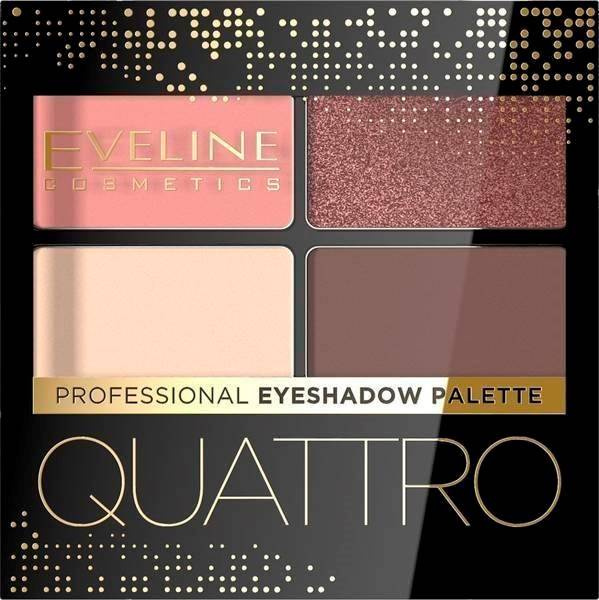Eveline Quattro Professional Eyeshadow Palette Cienie do Powiek z Aplikatorem Nr 06 3.2g
