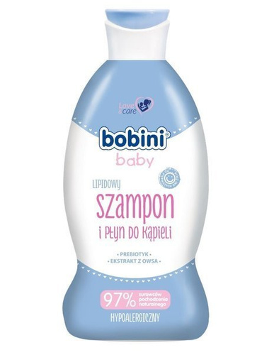 BOBINI Baby, lipidowy szampon i płyn do kąpieli, 330ml