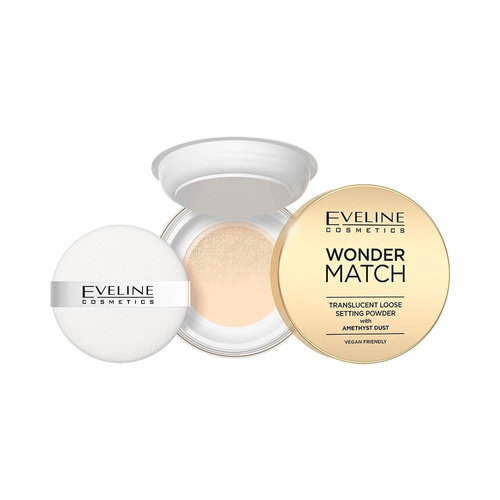Eveline Wonder Match Light Setting Powder with Amethyst Dust Vegan 6g 