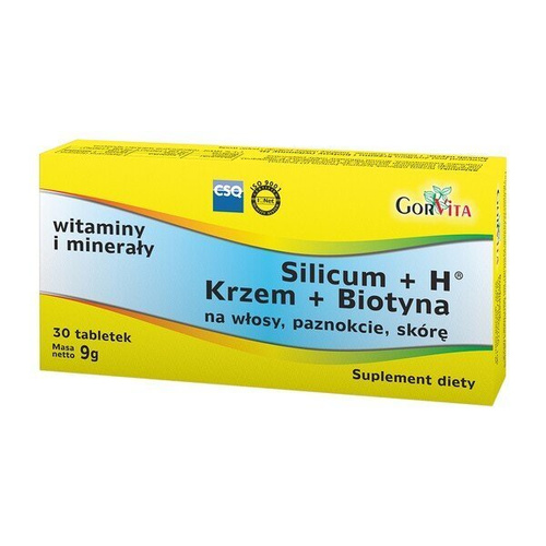 Silicum + H (Krzem + Biotyna), tabletki, 30szt