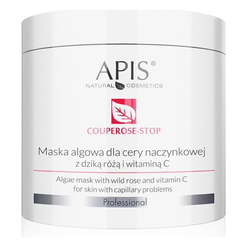 Apis Professional Couperose Stop Maska Algowa z Dziką Różą i Witaminą C dla Cery Naczynkowej i Wrażliwej 200g