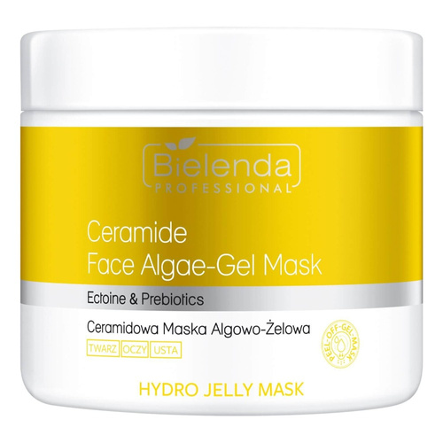 Bielenda Professional Hydro Jelly Face Algae Żelowa Maska Ceramidy Prebiotyki do Twarzy Oczu i Ust 190g