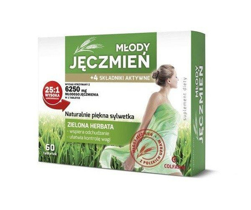 Colfarm Young Barley for a Beautiful Figure 60 Tablets Best Before 31.01.27
