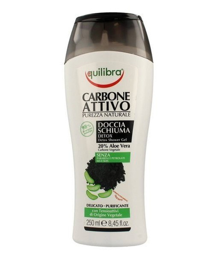 Equilibra Carbone Attivo Detox 250ml shower gel with active charcoal