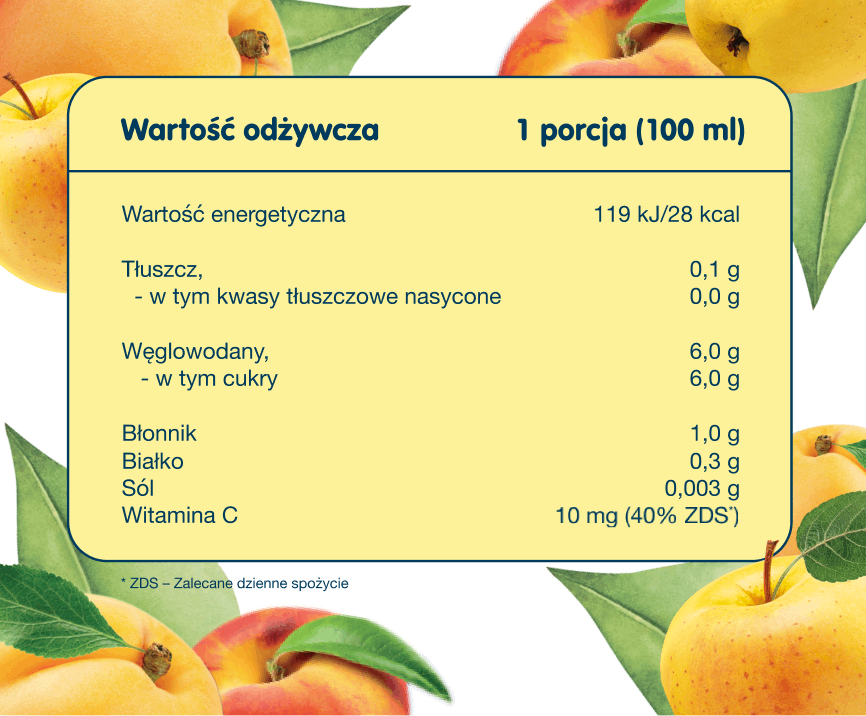 Bobo Frut Nektar Owocowy Jabłko Morela dla Niemowląt po 6. Miesiącu Życia 300ml