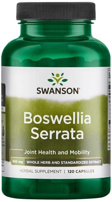 Swanson Boswellia Serrata 500mg Wspomaga Zdrowie Stawów 120 Kapsułek