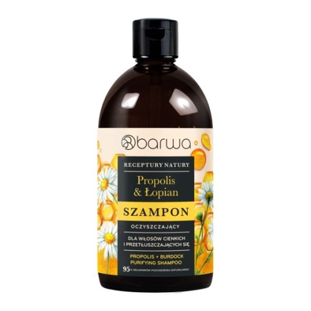 Barwa Recipes of Nature Purifying Propolis Burdock Shampoo for Thin and Oily Hair 380ml