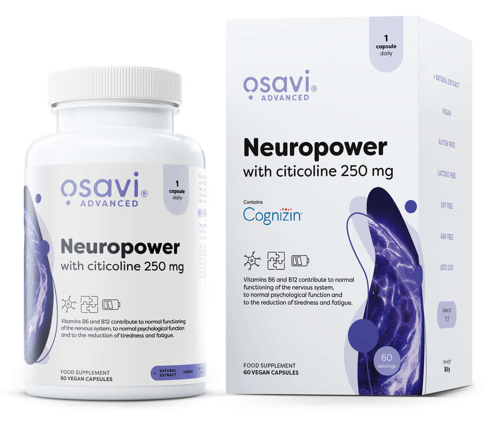 Osavi Neuropower with Citicoline 250mg for Cognitive Support 60 Vegan Caps