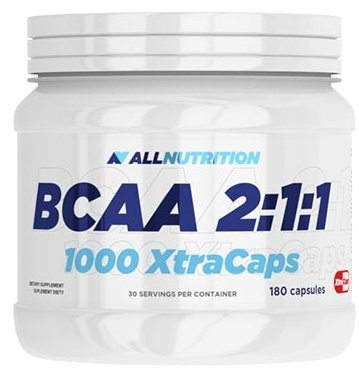 Allnutrition BCAA 2:1:1 1000 Xtra Caps for Muscle Regeneration 180 Caps