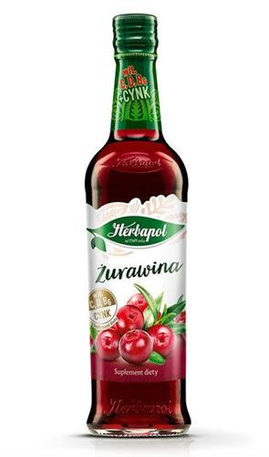 Herbapol Cranberry Flavored Syrup with Vitamins C B6 D and Zinc 420ml