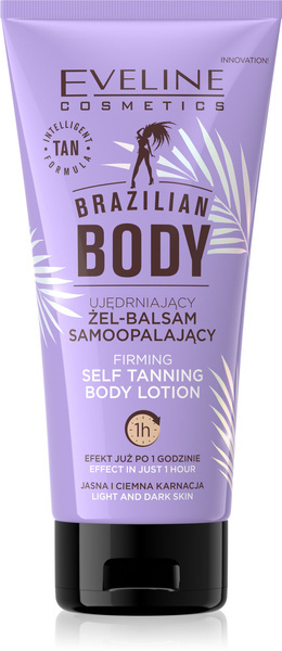 Eveline Brazilian Body Ujędrniający Żel-Balsam Samoopalający 150ml