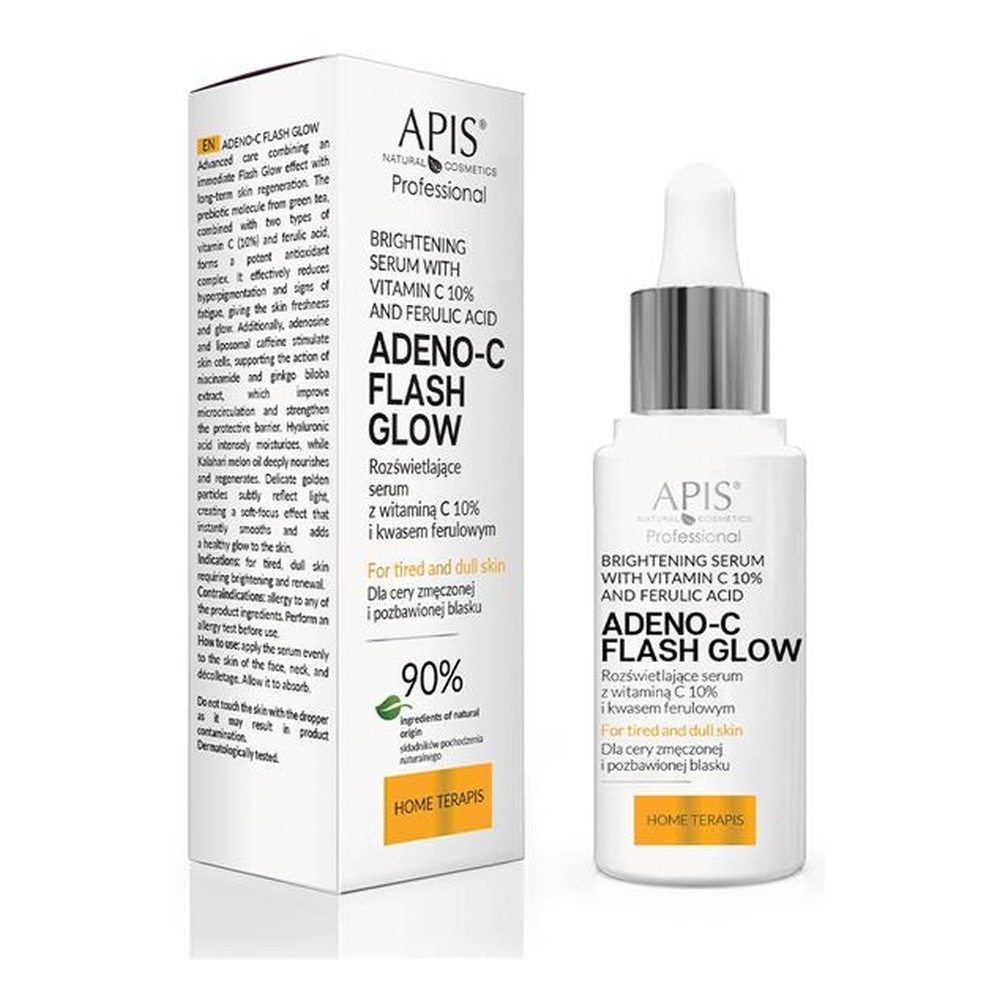 Apis Professional Adeco-C Flash Glow Brightening Serum with 10% Vitamin C and Ferulic Acid 30ml