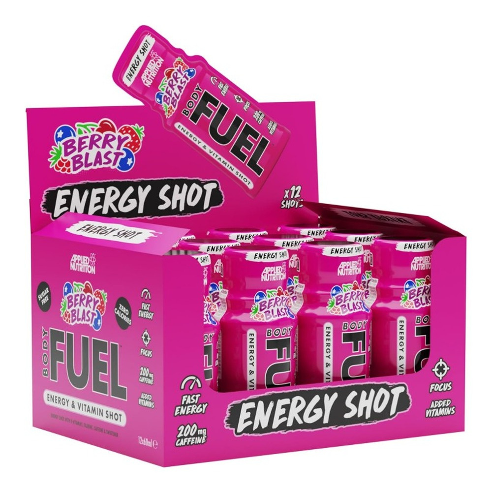 Bodyfuel Energy Shots, Berry Blast - 12 x 60 ml.