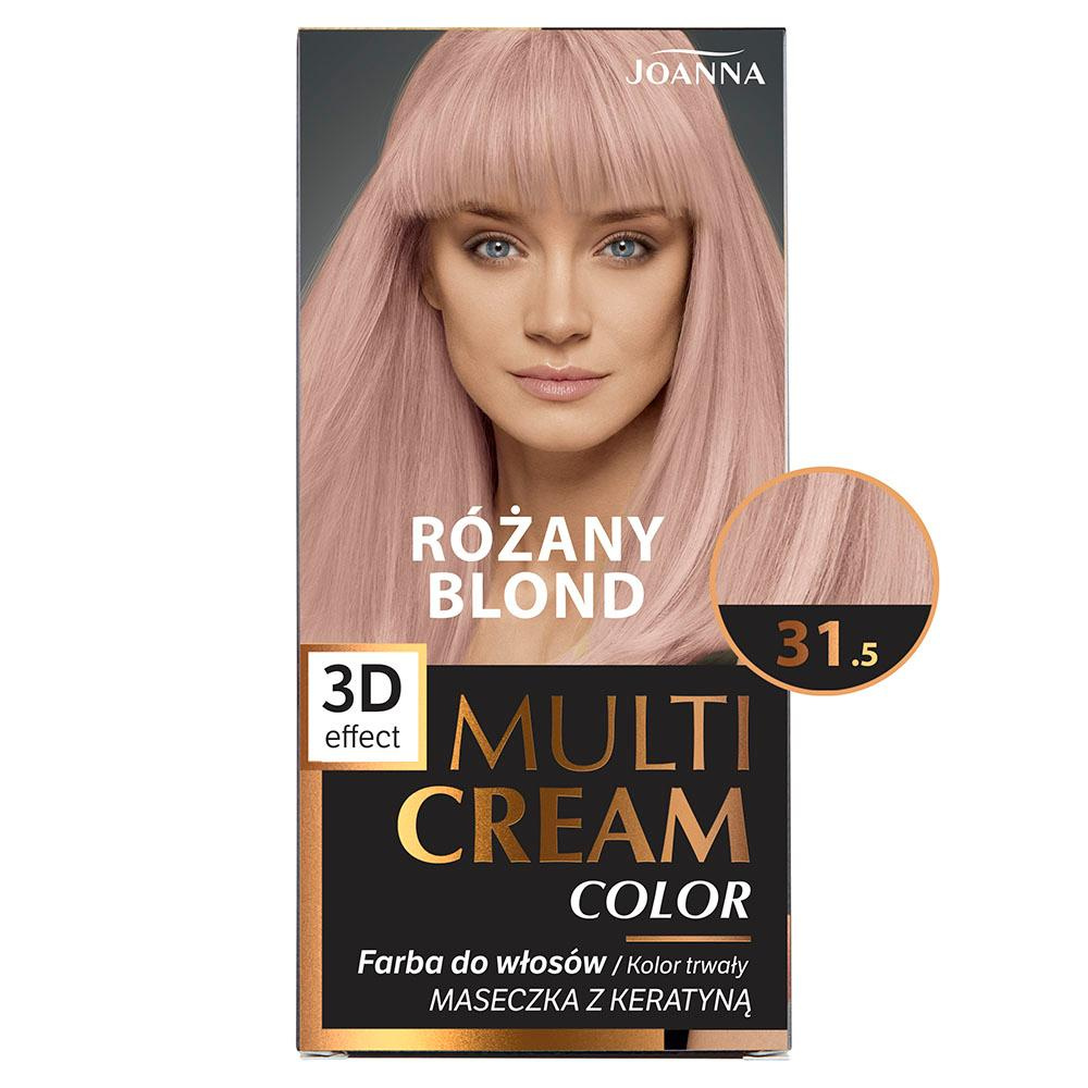 Joanna Multi Cream Color 3D Effect Hair Dye with Long-Lasting Effect No. 31.5 Rose Blonde 1 Piece