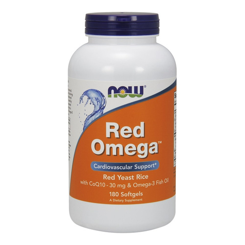 Now Foods Red Omega Red Yeast Rice Supports Heart Function 180 Softgels