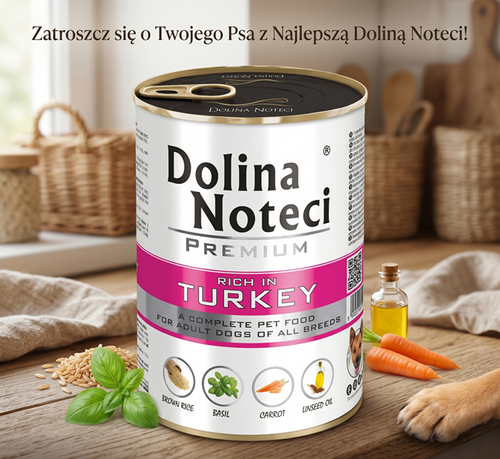 Dolina Noteci Premium Wet Food with Turkey for Adult Dogs of All Breeds 400g