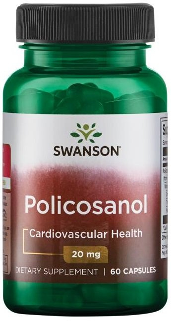 Swanson Policosanol 20mg Wsparcie Układu Sercowo-Naczyniowego 60 Kapsułek