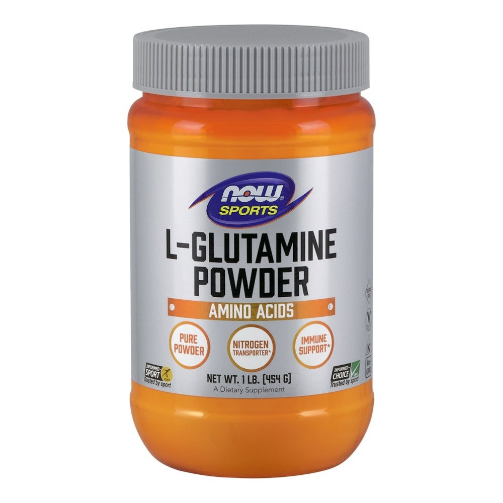 NOW Foods L-Glutamina w Proszku Regeneracja Mięśni i Wsparcie Układu Pokarmowego 454g