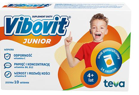 Vibovit Junior Vitamin Set for Children 4-12 Years Orange 44 Sachets
