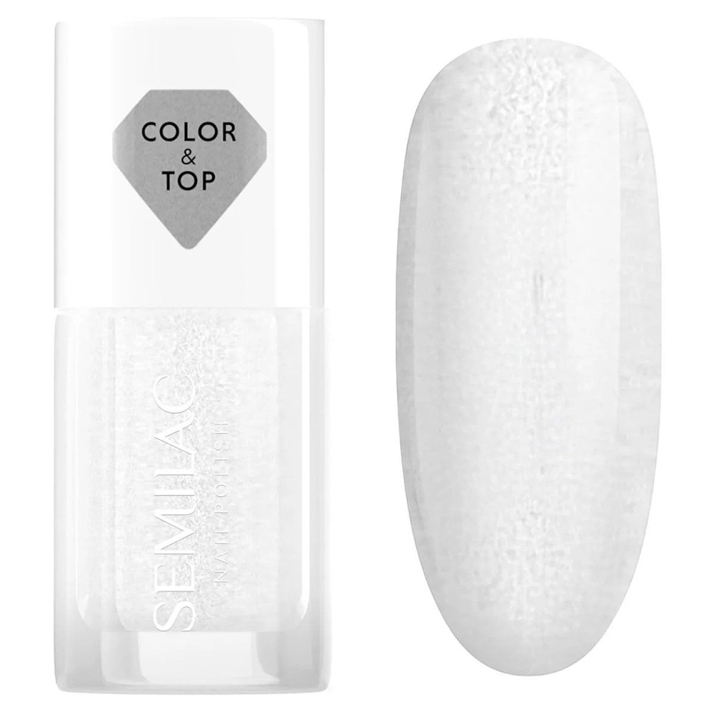 Semilac Classic Top Coat i Lakier Hybrydowy Silver Blush 7ml