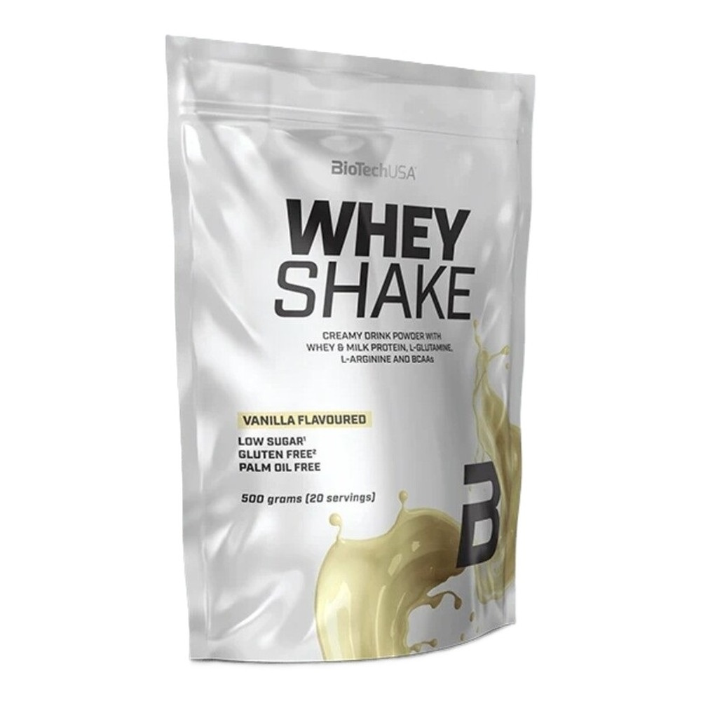 BioTechUSA Whey Shake Whey & Milk Protein Drink Powder Vanilla 500g