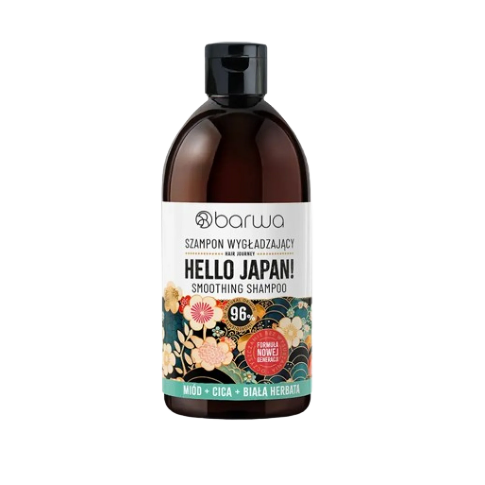 Barwa Hair Journey Hello Japan Wygładzający Szampon dla Włosów Puszących Się 380ml
