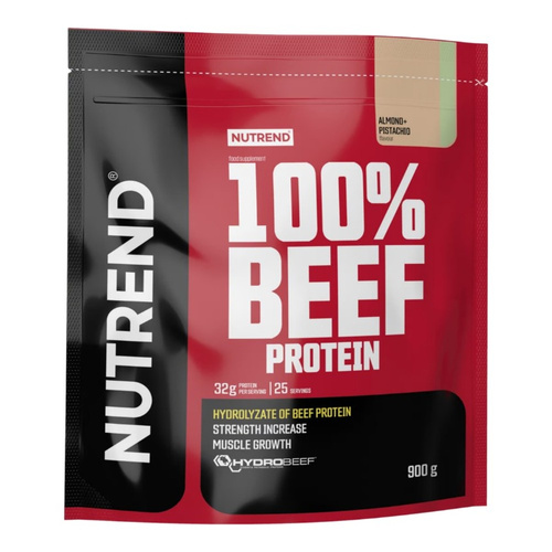 Nutrend 100% Beef Protein Almond Pistachio Protein Supplement for Muscle Growth 900g