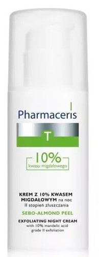 Pharmaceris T Sebo Almond Peel Krem 10% Z Kwasem Migdałowym na Noc dla Skóry Problematycznej 50ml
