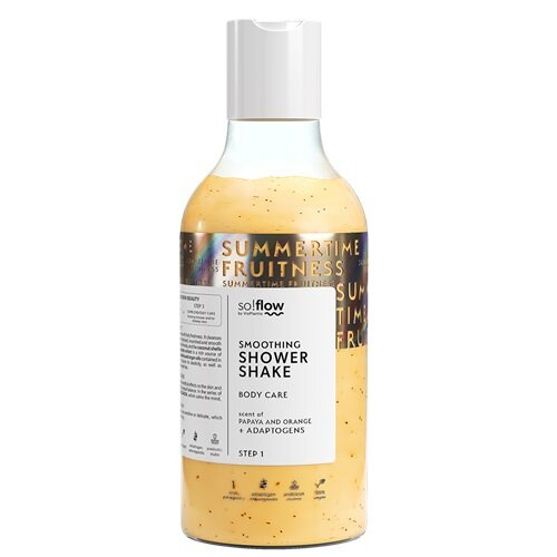 SSo!Flow by Vis Plantis Smoothing Shower Shake Papaya and Orange 400ml Best Before 06.12.25