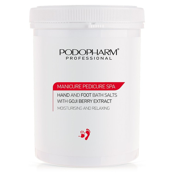 Podopharm Professional Manicure Pedicure SPA Hand and Foot Bath Salt with Goji Berry Extract for Dry Skin 1600g