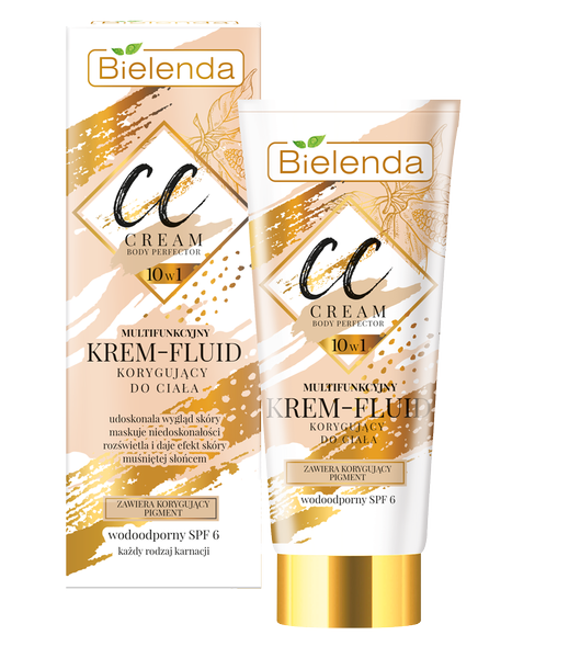 BIELENDA CC 10w1 Multifunkcyjny Krem - Fluid Do Ciała Wodoodporny, Spf6, 175ml