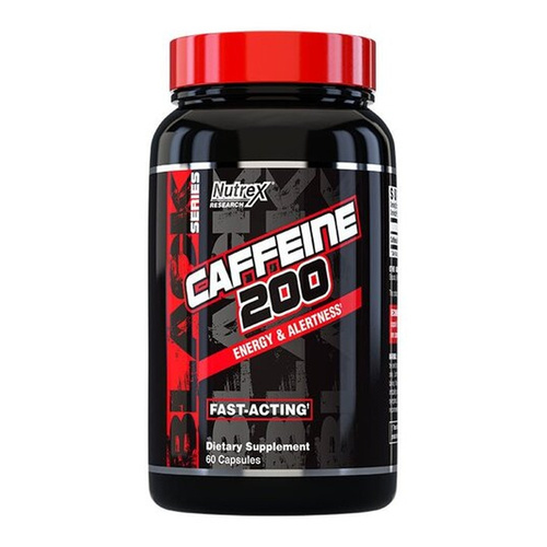 Nutrex Caffeine 200 Caffeine Supplement for Energy and Alertness 60 Capsules