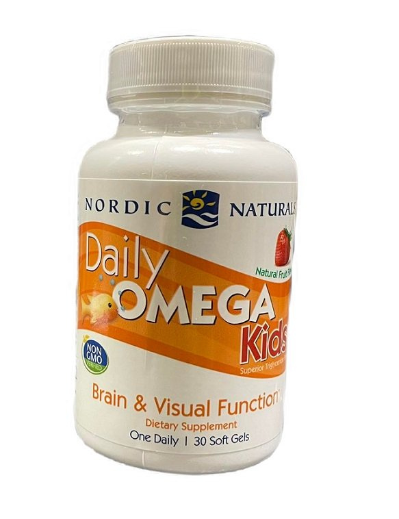Nordic Naturals Daily Omega Kids Chewable Omega 3 For Kids Brain and Visual Function 30 Softgels