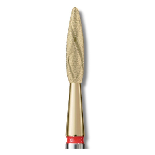 IQ Nails Diamond Nail Drill Bit Long Flame Shaped Fine 2.3mm ZRN Coating 243R.X514.023Z 1 Piece