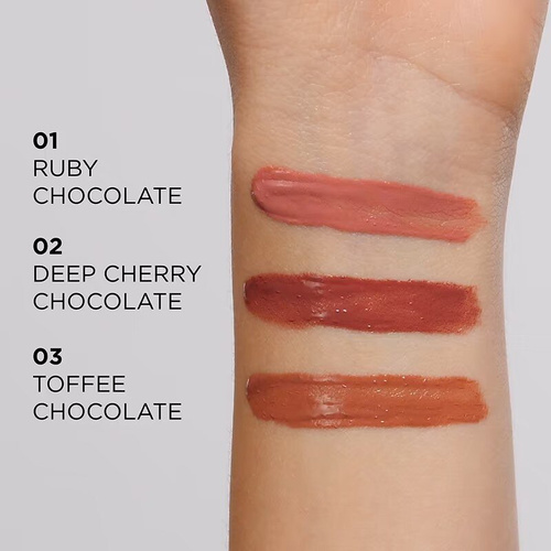 Eveline Choco Glamour Vinyl Liquid Lipstick with Glossy Lips Effect No.1 Ruby Chocolate 4.5ml