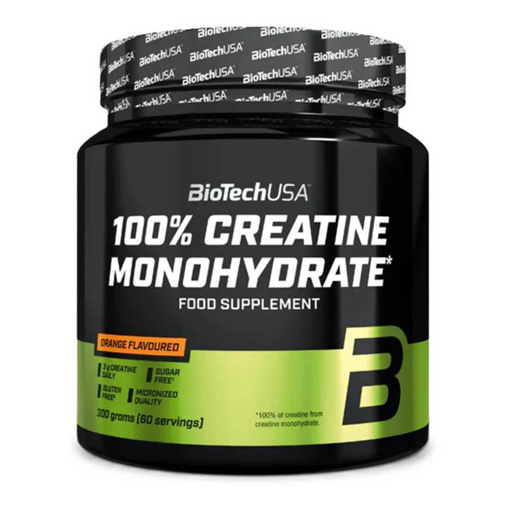 BioTechUSA 100% Monohydrat kreatyny, Pomarańcza 300g