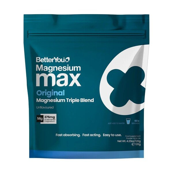 BetterYou Magnesium Max Original Unflavoured Powder for Fatigue and Muscles 120g