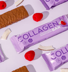 Alldeynn Collagen Bar Milk Chocolate Coconut with Freeze-Dried Raspberries 24x40g
