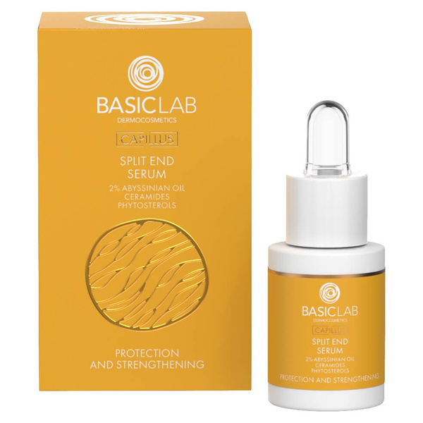 BasicLab Capillus Ochronne Serum Wzmacniające na Końcówki Włosów 15ml